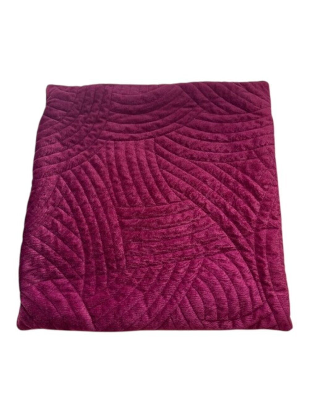 World Market Square Pillow Case O/S Fuschia 18x18 Side Gold Zipper